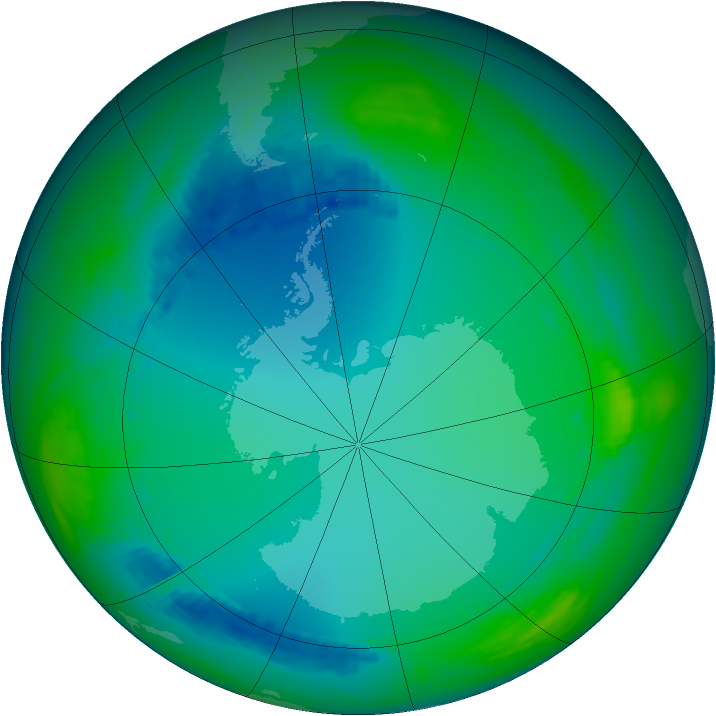 Ozone Map 1991-07-13